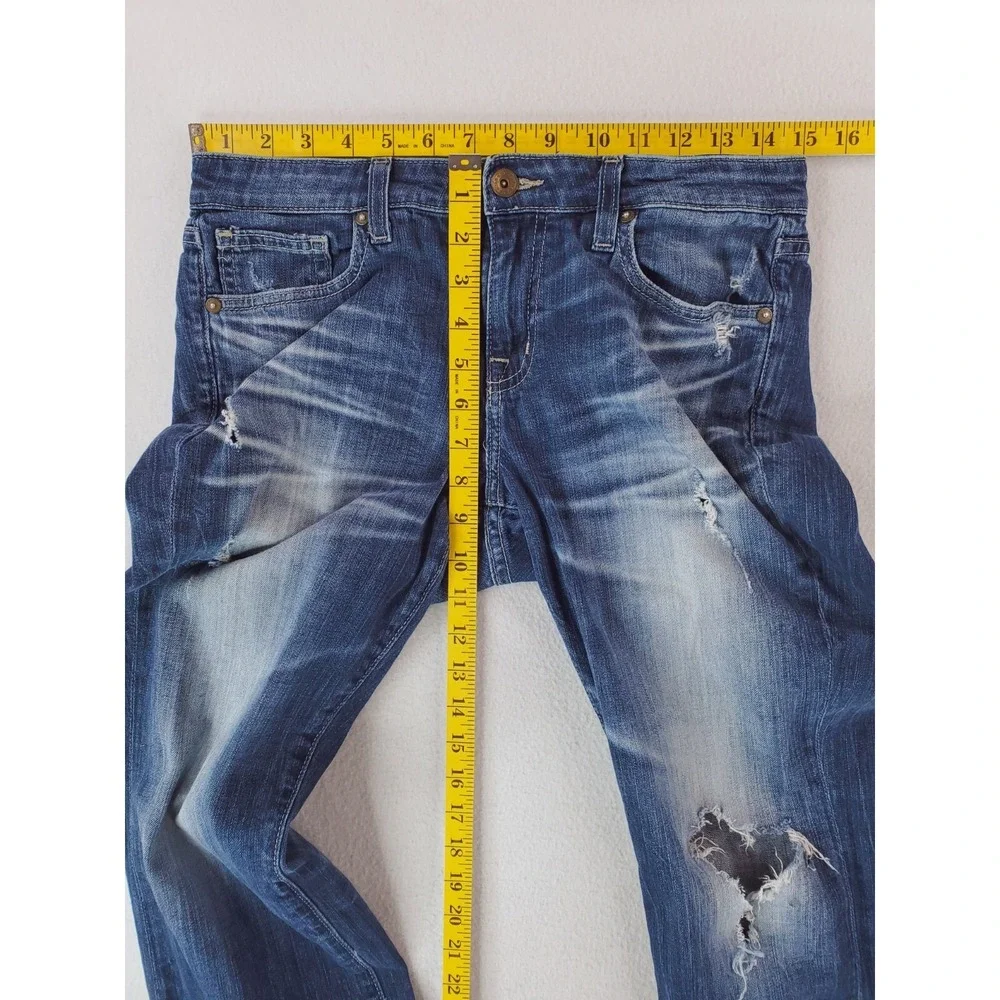 Big Star Jeans Womens 26‎ Maddie Bootcut Y2K Low Rise Distressed Stretch Denim